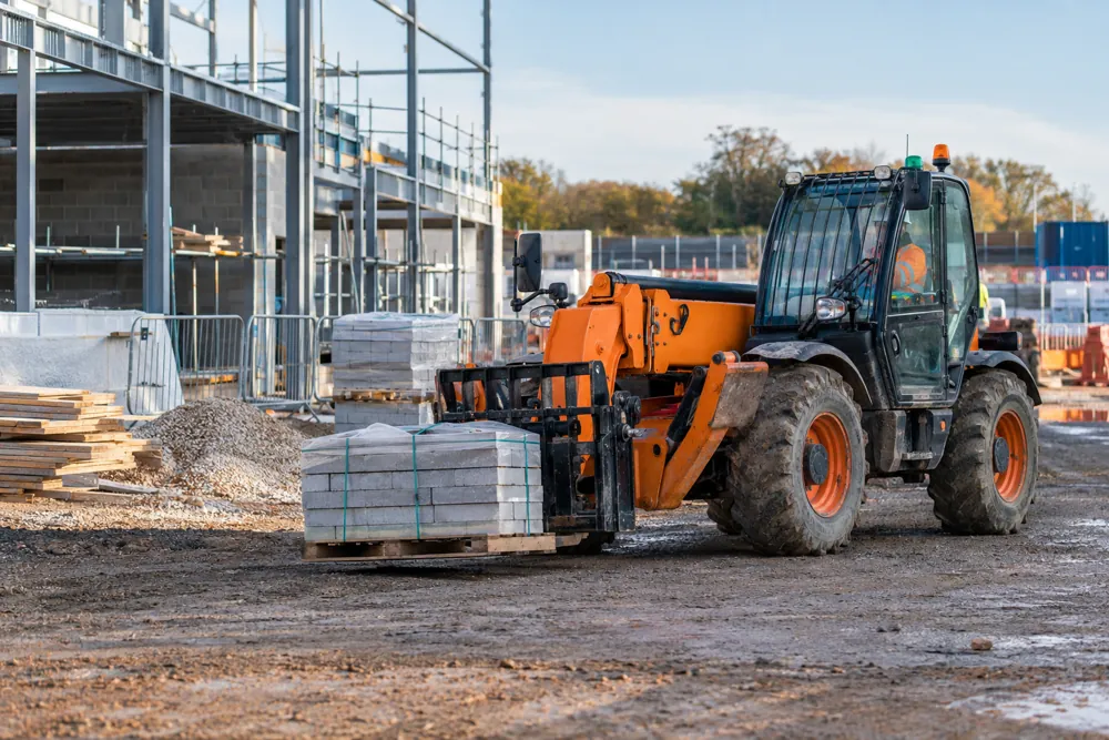 Telehandler Hire equipment in a commercial setting