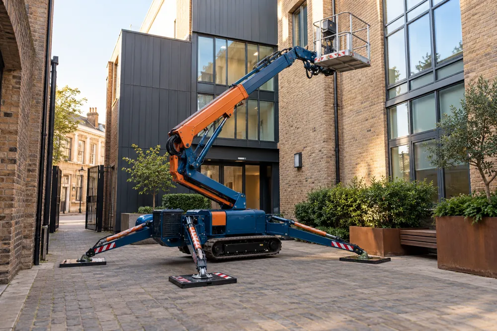 Spider Lift Hire equipment in a commercial setting