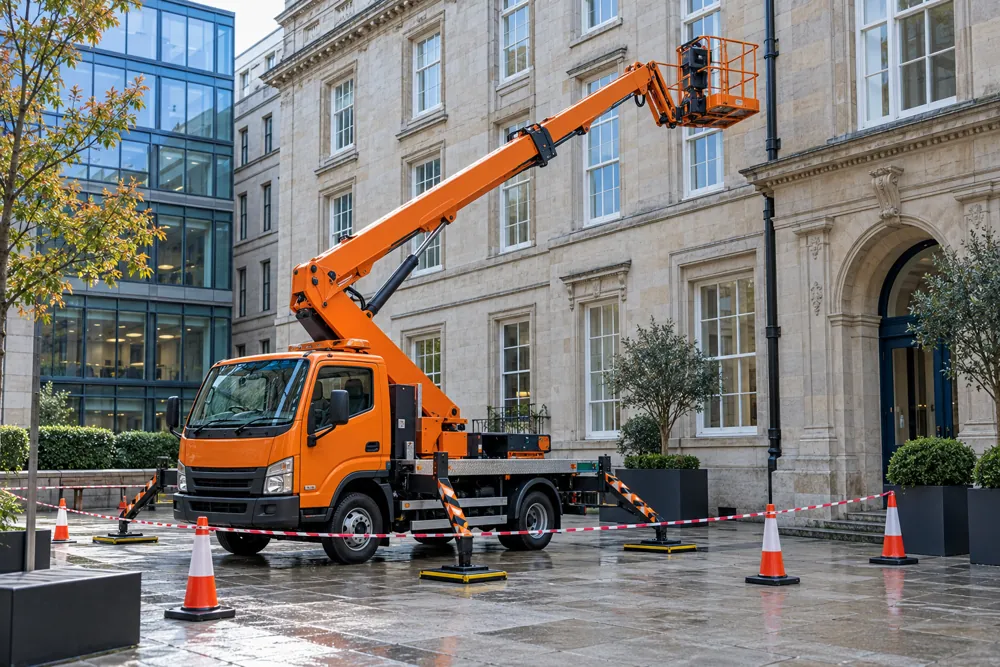 Cherry Picker Hire equipment in a commercial setting